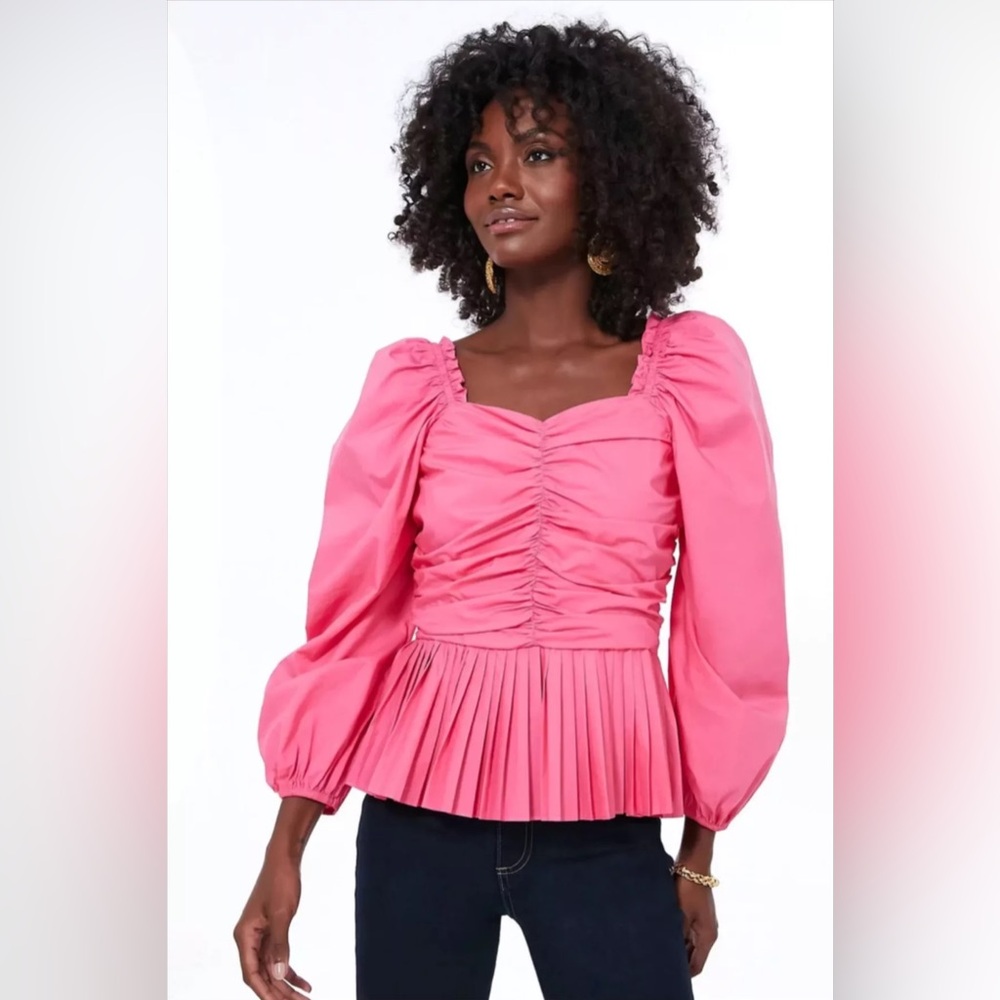 NWOT Tuckernuck Hyacinth House Pleated Mina Blouse XL